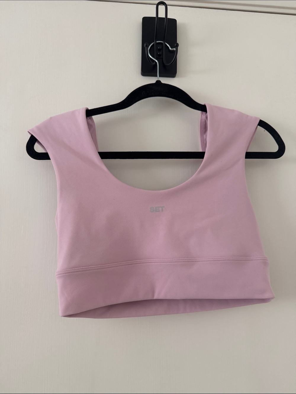 SET Active Dusty Pink Scoop-Back Crop Top
